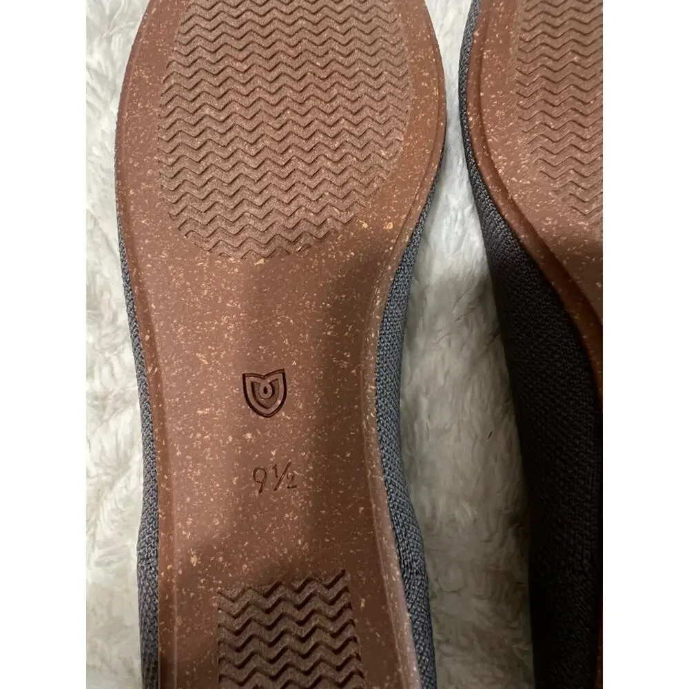 Rothy’s The Point Pebble Grey Flats NIB Size 9.5